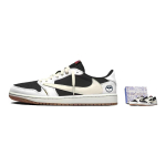 Jordan x Travis Scott Air Jordan 1 Travis Scott X AJ1 7.0 Collaboration Cushioning Abrasion Resistant Low top DZ4137-700(Team1803-) 35.5 white