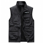 Kevadine ja s&uuml;gisene meeste vabaaja suur vest Meeste moodne vaba mitme taskuga meestevest 5XL