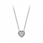 Pandora Sublime S&uuml;da 925 H&otilde;bedast Kaelakee Naiste kaelakee 398425C01 Box+Shopping Bag