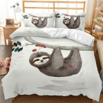 Multikas laiskloom tekikott King Queen Naljakas looma voodipesukomplekt lastele Elusloodus Pol&uuml;ester tekkikate Laste s&uuml;nnip&auml;evakingitused EU single(135x200cm)