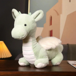 Armas dinosaurus-pl&uuml;&uuml;snukk 3D sarvede ja tiibadega Pehme t&auml;idisega lendav draakonim&auml;nguasi lastele Dino loomapadi 45cm roheline