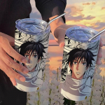 Jujutsu Kaisen Yuji Kruus 500 ml Satoru Gojo Roostevabast terasest Reisimine Termoskruus Isoleeritud k&otilde;rred Kohvikruus Kingitus lastele 420 Ml Capacity