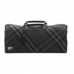 Burberry EKD Logo Ruuduline Duffle Koti Tumehall Vastupidav Nailon Suur Reisi Duffle Koti Meestele &Auml;rireisiks N&auml;dalavahetuseks 80973491 Basic Set (Bag+Dust Bag)