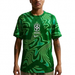 Nike Dri-Fit 2026 Hooaeg Brasiilia Meeskonna V&auml;ravavahi F&auml;nniversioon Kiiresti Kuivav &Uuml;mmarguse Kaelusega L&uuml;hikeste Varrukatega Jalgpalli S&auml;rk Meeste topid IB5267-302 S