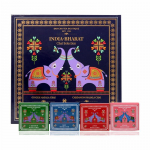Sancha teepood, India Bharat Chai kollektsioon, Masala Chai mitmekesine pakend, Ingveri/kardemoni/m&uuml;ndi/originaalmaitsed, 40 p&uuml;ramiidteekotti, Kingitus Bo