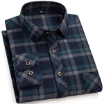 M-6XL Meeste puuvillane flanells&auml;rk pikkade varrukatega, &uuml;he taskuga, vabaaja ruuduline, paks, pehme, hubane, harjatud s&auml;rkpluus, meeste riided 6XL gray