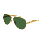 Bottega Veneta Aviator P&auml;ikeseprillid Rohelised Unisex Prillid BV1305S001 64,Gold