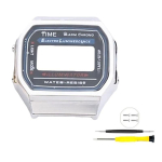 Metallist kella&uuml;mbrise modifikatsioonikomplekt Casio A168 A168W A168WGG-1B A164WA-1 jaoks Roostevabast terasest korpus ja rihm Metallist kella korpus Bezel gray