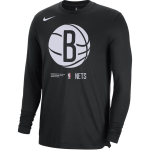 Nike Nba Brooklyn Nets Dri Fit Loose Fit Long Sleeve T shirt DN8117-010 L black