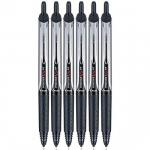 Pilot Precise V5 RT sisset&otilde;mmatav vedel tindiga rullpliiats, eriti peen, must, 6 pliiatsit, 0,5 mm, tint, must