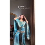 Pulmad India Pakistani Sharara &Uuml;likond Peo R&otilde;ivad Disainer Salwar Kameez Kleit M-38 gray