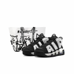Nike Air More Uptempo Moonlight Dance Kulumiskindel Keskmise k&otilde;rgusega Vintage Korvpallijalatsid Meeste Must H&otilde;bedane FB8883-001(Team619-S-BOX) 38.5