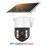 P&auml;ikeseenergiaga v&auml;listingimustes veekindel valvekaamera &ndash; lainurk 10x suum, WIFI/4G Automaatne j&auml;lgimine Turvalisus 【Wifi】None Card valge/must
