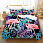 Firebird Voodipesukomplekt &Uuml;hekohaline Twin T&auml;iskasvanu Suurused Queen King Suurus Flamingo &Auml;&auml;risekomplekt T&auml;iskasvanu Laste Magamistuba Tekikoti Komplektid 3D Prindiga Loom 033 EU single(135x200cm)