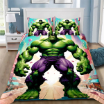 Poiste Hulk Anime Kangelane Pol&uuml;puuvillane Tekikott Padjapuuriga 75x50cm, &Uuml;hekohaline Tekikoti Komplekt Kahepoolne Voodipesu Komplekt 2tk Lastele 100x135cm 2pcs black