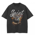 T&auml;nava stiilis kirjadega must T-s&auml;rk puuvillast unisex topid tees suvine l&uuml;hikeste varrukatega T-s&auml;rk S