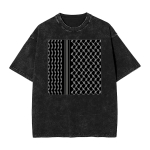 Keffiyeh Must T-s&auml;rk Suvi Palestiina Kaart Streetwear T-s&auml;rgid 2024 Puuvillane T-s&auml;rk L&uuml;hikeste Varrukatega Prinditud Top T-s&auml;rgid S mitmev&auml;rviline