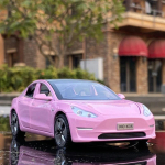 1:32 Model S Model 3 Model X Sulamist Autode Mudel Diecast Metallist M&auml;nguautod Autode Mudel Simulatsioonheli ja -valgusega Laste M&auml;nguasi Kingitus black