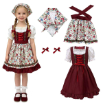 Baieri Oktoberfesti T&uuml;druk Dirndl Kleit Lillemustriga Pidustusteks 160 roheline