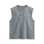 Nike varrukatuus &uuml;mmarguse kaelusega pehmest puuvillast vest Meeste pealiskatted IM6145-084 S