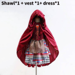 T&uuml;druku Hocus Pocus kost&uuml;&uuml;m Halloweeni jaoks Laste Cosplay ruudulise printiga v&auml;ikelastest t&uuml;drukutele 140cm black