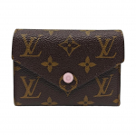 [Kasutatud] Louis Vuitton Victorine rahakott 'Pruun Monogramm L&otilde;uend/Roosa Ballerine' - Suurep&auml;rane #1YYQE8M ONE SIZE