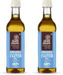 Pure & Sure Orgaaniline K&uuml;lmpressitud Riitsinus&otilde;li 500 ml | Juuste Kasvu, Ripsmete, Kulmude & Naha jaoks (Pakis 2) gray