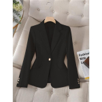 Naiste elegantne taljes-cinched bleiser L must