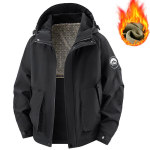 Suur suurus 6XL 7XL 8XL Talvejakk Meestele Paks Soe Kapuutsiga Veekindel Jakk Meestele Tuulekindel Matkamine Cargo Jakk Parkad Meeste Riided S must
