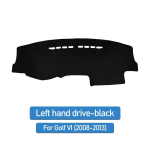 Volkswagen VW Golf 6 MK6 GTI 5K1 Tarvikud Flanell Auto Libisemisvastane UV-vastane Matt Armatuurlaua Kate Padi Dashmat Vaip RHD-Brown black
