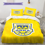 ARKA GDYNIA TAPETA Muster Voodipesukomplekt Tekikott Padjap&uuml;&uuml;r Kodukaunistus Kingitus (1 * tekikott + 2 * padjap&uuml;&uuml;ri, ilma s&uuml;damikuta) 135x200cm yellow