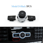 5 tk Eesmise keskkonsooli CD-m&auml;ngija nupp Raadio nupp L&uuml;liti Kate Mercedes Benz W204 X204 W212 W207 W218 W166 W156 W176 W172 jaoks D Black 5PCS