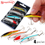P&uuml;&uuml;gilandid Crankbaits Treble Hook Topwater Baits, Bass Minnow Popper Walleye Baits 1