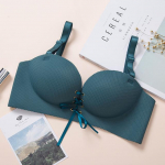 Seksikad rinnahoidja Push Up polsterdatud rinnahoidjad naistele &otilde;mblusteta bralette rinnahoidjad pesu Deep V Bowknot 85B