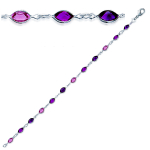Les Tr&eacute;sors De Lily [C4444] - Bracelet Argent 'Gouttes de F&eacute;es' Rose argent&eacute; - 4 mm Heleroosa