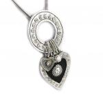 Les Tr&eacute;sors De Lily [C7661] - Collier Cr&eacute;ateur 'Love Queen' Noir Argent&eacute; must