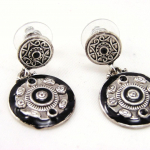 Les Tr&eacute;sors De Lily [F4269] - Boucles Cr&eacute;ateur 'Byzance' Noir must