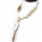 Dolce Vita [F9648] - Collier Cr&eacute;ateur 'Movida' beige dor&eacute; beež