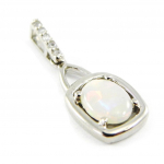 Les Tr&eacute;sors De Lily [H7493] &ndash; h&otilde;bedane ripats 'Goddess Opal' H&otilde;bevalge (roodiumiga kaetud) &ndash; 15x9 mm valge