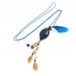 Les Tr&eacute;sors De Lily [M5659] - Sautoir ethnique 'Cheyennes' bleu sinine