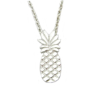 7bis [Q6159] - K&auml;sitsi valmistatud h&otilde;bedane kaelakee  Ananass  - 15x6 mm h&otilde;be