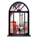 Les Tr&eacute;sors De Lily [M5227] &ndash; Trompe l'oeil kleebis  So British  (50x70 cm) valge