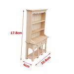 1/12 Mini nukumaja raamaturiiul Puidust m&ouml;&ouml;blikapp Miniatuurne elutuba laste m&auml;nguasja nukumaja 1pcs