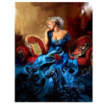 Teemantmaaling naiste kivikivist 5D DIY teemanttikandid portree ristpistes 20X30CM