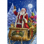 5D teemantmaaling Lumememm T&auml;isringne puur Multikas j&otilde;ulukaardid J&otilde;uluvana pilt 20X30CM punane