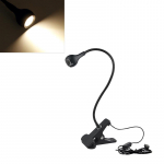 LED Lugemisvalgusti Raamatuvalgusti Lauavalgusti 1W Flexibel LED Lauavalgusti Voodikapp Magamistoa &Ouml;&ouml;valgusti Lambid Hoidikuga Klambriga lambid Black Shell
