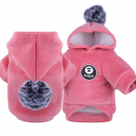Pehme fliisist koera kampsun mantel Talvine soojad lemmikloomariided koertele kassidele kapuutsid Jope Kutsika kampsun Koera riided XS punane