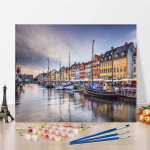 DIY Maalimine numbrite j&auml;rgi Kodukaunistus Digitaalne &otilde;limaal L&otilde;uend Numbrid &Otilde;limaal K&auml;sitsi maalitud 40x50cm no frame