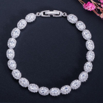 WWJ moe ovaalne l&otilde;ikega l&auml;bipaistev roos punane kuubiktsirkooniumoksiid luksuslikud naiste tennise k&auml;ev&otilde;rud ehted valge