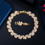 WWJ uhke Marquise'i tsirkooniumoksiidi lehekujuline tennisek&auml;ev&otilde;ru k&auml;ev&otilde;ru